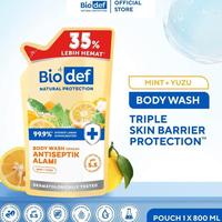 Gambar [Buy 1 Get 1] Biodef Sabun Mandi Cair Paket Refill Pouch 800ml Free Refill Pouch 400ml | Sabun Mandi Cair Untuk Meredakan Jerawat Punggung, Back Acne, Minyak Pada Kulit, Sensitif, dan Kulit Kering - Greentea+400ml dari KERRY ALLEN undefined 3 Tokopedia