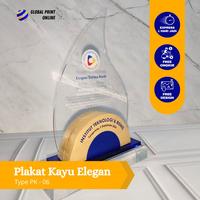 Gambar Piala Akrilik Sehari Jadi Plakat Akrilik Kayu Custom [PK-06] - Kaki Kayu dari Global Print Online undefined 1 Tokopedia