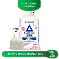 Gambar Tepung Terigu SEGITIGA BIRU CURAH 500gr X 2pcs (1KG) - Tepung Terigu Kiloan Protein Sedang dari Toserbaku.sby undefined 1 Tokopedia
