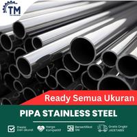Gambar Pipa Stainless Steel SS SUS 304 316L 201 SCH 40 Diameter 3/8" 1/2", 3/4", 1", 1 1/4", 1 1/2", 2", 2 1/2", 3", 4", 5", 6", 8", 10", 12", 14", 16", 18", 20", 24" Inch Panjang 6 Meter SNI Sertifikat Schedule SCH40 Welded Seamless - Harga Berat dan Tebal dari TOP MATERIAL undefined 1 Tokopedia