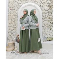 Gambar Yasmeera Saida Dress Warna Imperial Topaz Bronze Green Purple Velvet Gamis Wanita Feminin Polos Elegan - S, Imperial Topaz dari Yuvana Hijab Gallery undefined 1 Tokopedia