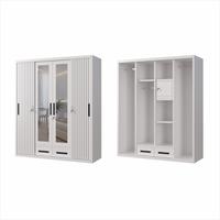 Gambar Lemari Pakaian Besi 4 Pintu Sliding Minimalis | Lemari Baju sleding - MOTIF-C, DIRAKIT dari Citra furniture undefined 5 Tokopedia