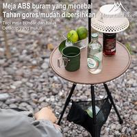 Gambar Mountainhiker   Meja bundar berkemah yang ditingkatkan dari Mountainhiker dengan dudukan lampu dan tas jaring Meja Lipat Camping Meja Piknik Lipat untuk Berkemah di Luar Ruangan - Hitam dari 1mountainhiker undefined 2 Tokopedia