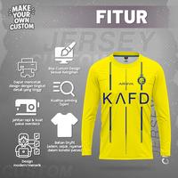 Gambar Jersey BOLA Anak & Dewasa, Desain AL NASSR Home th 2023-2024, Free Design dan Custom Nama & No Sendiri Full Printing (Tangan Panjang) - ATASAN, S (ANAK) dari Jersey Bie undefined 5 Tokopedia