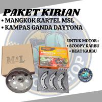 Gambar PAKET MANGKOK KARTEL MSL DAN KAMPAS GANDA DAYTONA BEAT KARBU / SCOOPY KARBU - MANGKOK+KAMPAS dari Idris motor shop undefined 1 Tokopedia