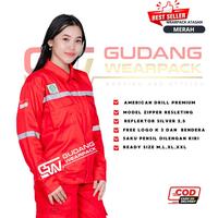 Gambar Wearpack Coverall Safety - Baju Seragam Kerja Proyek, , Katelpak Murah Nyaman - MERAH POLOS_XL dari Guine-Store undefined 3 Tokopedia
