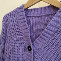Gambar cardigan ungu lilac tebal knit rajut jumbo bigsize big size cardy outer wanita oversize dari felicious bells fashion undefined 5 Tokopedia