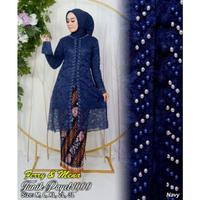 Gambar Set Kebaya Kurung Fm Brokat Premium Busui Friendly - SET MAROON, M dari Hubaren Store undefined 2 Tokopedia