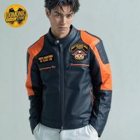 Gambar Custom JAKET KULIT HARLEY DAVIDSON JAKET MOTOR JAKET TOURING JAKET KULIT SAPI ASLI IMPORT HOG ANAK ELANG ORANGE BLACK - S dari DOMONIC OFFICIAL undefined 3 Tokopedia