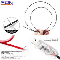 Gambar ADN AU-2 Ambient Matrix Symphony LED Interior Mobil USB – Strip 90cm + 25cm, RGB App & Remote Control dari ADN.GARAGE undefined 4 Tokopedia