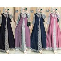 Gambar Bilsa By Uwais Iner + Outer Shakilla Syari Gamis - ROSEBERRY, FIT XL dari Nadzila Shop undefined 2 Tokopedia