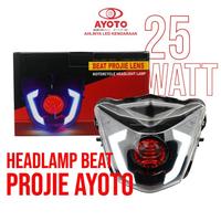 Gambar HEADLAMP BEAT BILED PROJIE PROJECTOR AYOTO CUSTOM SEIN WELCOME - SEIN FI RGB, PutihMerah dari MirabelStore1 undefined 5 Tokopedia
