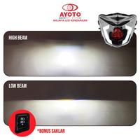 Gambar HEADLAMP BEAT BILED PROJIE PROJECTOR AYOTO CUSTOM SEIN WELCOME - SEIN FI RGB, PutihMerah dari MirabelStore1 undefined 3 Tokopedia