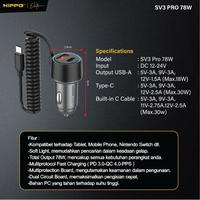 Gambar Hippo Elite SV3 Pro Car Charger Pd 78W 2 Port Built In Cable Charger Casan Mobil Power Delivery Super Fast Charging Multi Protocol dari ILO Id undefined 4 Tokopedia