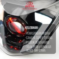Gambar HEADLAMP BEAT BILED PROJIE PROJECTOR AYOTO CUSTOM SEIN WELCOME - SEIN FI RGB, PutihMerah dari MirabelStore1 undefined 2 Tokopedia