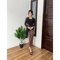 Gambar Kebaya Set Setelan Komplit Kebaya Bahan Sofia Payet Dan Kamen Bahan Moscrep Tanpa Selendang Terbaru - Sage, S dari Kebayak Stor undefined 3 Tokopedia