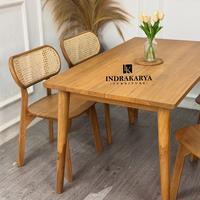 Gambar Meja Makan Set 4 Kursi Rotan Kayu Jati Tpk Dining Table Set TeakWood Furniture Jepara dari Indrakarya Furniture undefined 5 Tokopedia