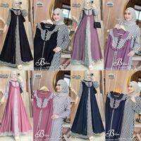 Gambar Bilsa By Uwais Iner + Outer Shakilla Syari Gamis - ROSEBERRY, FIT XL dari Nadzila Shop undefined 3 Tokopedia