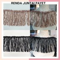 Gambar 1 METER - RENDA JUNTAI PAYET/RENDA RUMBAI PAYET - Black dari storyatom undefined 1 Tokopedia