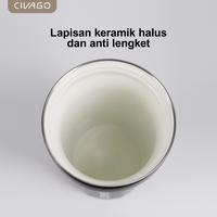 Gambar Civago 13oz/385ml Mug Kopi Stainless Steel Dengan Lapisan Keramik Dan Tutup Termos Vakum untuk Minuman Panas dan Dingin - Ungu dari Zeta Mall undefined 3 Tokopedia