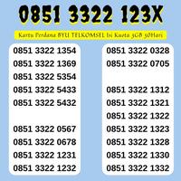 Gambar NOMOR CANTIK BYU TELKOMSEL NOMOR 0851 3322 BONUS KUOTA INTERNET 3GB BUKAN 7 GB SUPPORT 4G LTE 5G KARTU PERDANA B.YU TAHUN NOMOR 3322 NOMOR  KARTU PERDANA by.U KWARTED TRIPL ABAB MURAH MERIAH NOMOR PERDANA CANTIK NOMOR ABAB NOMOR 0851 dari Nomor Cantik TOP 1 undefined 3 Tokopedia