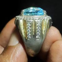 Gambar Cincin Batu Permata Topaz Swiss Blue IRR Memo GLI dari Rudolph and Craft undefined 4 Tokopedia