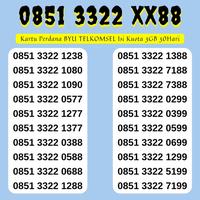 Gambar NOMOR CANTIK BYU TELKOMSEL NOMOR 0851 3322 BONUS KUOTA INTERNET 3GB BUKAN 7 GB SUPPORT 4G LTE 5G KARTU PERDANA B.YU TAHUN NOMOR 3322 NOMOR  KARTU PERDANA by.U KWARTED TRIPL ABAB MURAH MERIAH NOMOR PERDANA CANTIK NOMOR ABAB NOMOR 0851 dari Nomor Cantik TOP 1 undefined 1 Tokopedia