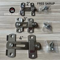 Gambar Grendel Slot Kait Pintu Lemari Stainless Steel - 2 inch dari Cassie88 undefined 1 Tokopedia