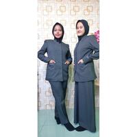 Gambar baju seragam dinas guru warna abu - ABU TUA 210, S ROKA  dari asep bule undefined 1 Tokopedia