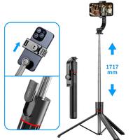Gambar F15 / F16 Tongsis Tripod Portable Quadpod Selfie Stick Bluetooth Remote HP Holder Tripot Stabilizer - Tripod F15 dari Kotacase undefined 3 Tokopedia
