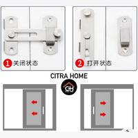 Gambar Grendel Slot Kait Pintu Lemari Stainless Steel - 2 inch dari Cassie88 undefined 5 Tokopedia