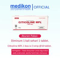 Gambar Medikon Citicoline MPL 500 mg - 30 Kaplet (3 Strip x 10 Tablet) dari Medikon Official Store undefined 3 Tokopedia