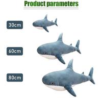 Gambar 80cm IKEA Hiu Mainan Mewah 3D Hiu Boneka Mainan Bantal Pillow Untuk Dekorasi Rumah Hadiah Anak - 30cm dari Qorri Toys undefined 1 Tokopedia