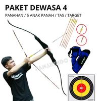 Gambar Full Set Busur Panahan Dewasa Lengkap Jenis Panah Tradisional Recurve Bow Panahindo Standar R60 Full Black | Paket Lengkap Panah Dewasa Archery Bow Alat Olahraga Memanah - PAKET DEWASA 4 dari ChampSporty undefined 3 Tokopedia