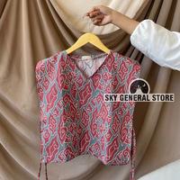 Gambar [TERBARU] Vest / Outer Wanita Motif Batik Cantik All Size Bahan Katun Lembut V2 - 22 dari Sky General Store undefined 3 Tokopedia