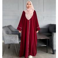 Gambar Abaya Mahira by Gerai Aulia | Abaya Payet Polos Dubai Umroh Lebaran - Pinky, L dari mosaicmoda undefined 5 Tokopedia