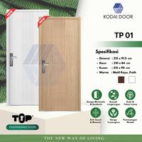 Gambar PINTU KAYU ENGINEERING DOOR KODAI TP 01(90x215) COKLAT/PUTIH- KANAN dari TB mitra abadi sunter undefined 1 Tokopedia