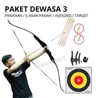 Gambar Full Set Busur Panahan Dewasa Lengkap Jenis Panah Tradisional Recurve Bow Panahindo Standar R60 Full Black | Paket Lengkap Panah Dewasa Archery Bow Alat Olahraga Memanah - PAKET DEWASA 4 dari ChampSporty undefined 2 Tokopedia