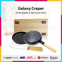 Gambar [ PAKET ] Alat Pembuat Crepes / Crepe Maker GALAXY Creper Wajan Kwalik Serbaguna + Papan Lipat Risol + Pencelup Risol - Wajan Crepe dari Home Electro undefined 1 Tokopedia