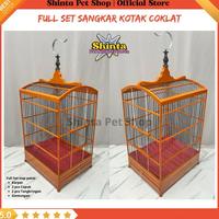 Gambar FULL SET Sangkar Kotak Replika COKLAT Kandang Burung Kotak Replika Sangkar Burung Kenari Cucak Ijo Jalak Prenjak dll dari exelentshopp undefined 1 Tokopedia