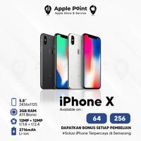 Gambar IPHONE X 64/256GB EX IBOX | ALL PROVIDER | BEACUKAI FULL SET - Silver, 256GB All Provider dari Apple Point Semarang undefined 1 Tokopedia