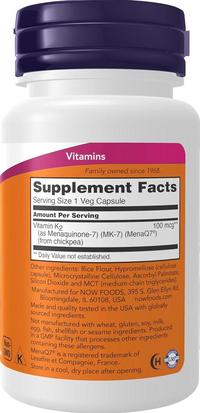 Gambar Now Foods MK-7 Vitamin K-2 100 mcg isi 60 Veg Caps MK7 K2 - 120 dari Emran Clean ID undefined 1 Tokopedia