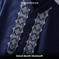 Gambar [Exclusive Baju Lebaran 2025] Coop Design - Emir Koko Bordir Kurta Kerah Changi Collarless Katun Polos Lengan Pendek Pria - Black, M dari Bruscco colection undefined 2 Tokopedia