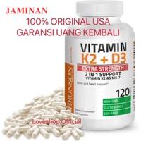 Gambar BRONSON VITAMIN D3 K2 5000 10000 IU K2 D3 100% ORIGINAL USA ASLI MURAH suplemen kesehatan vit vitamin original amerika d3 k2 2 in 1 support isi 60 120 caps kapsul tablet vitamin k2 as mk-7 90mcg 10.000iu 10.000 iu USA untuk tulang | LOVESHOP VITAMIN - 10K 120 dari Jamu_king undefined 1 Tokopedia