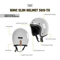 Gambar RIMC Helm 500-Tx Slim Helmet / Helm Slim Head / Retro Slim - Silver Glossy, L - XL dari Illyra Trove undefined 4 Tokopedia