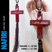 Gambar Gantungan Salib Kayu I Love Jesus Hiasan Spion Car Mobil Aksesoris Nasrani Gerejawi Pajangan dari Nafiri Online Shop undefined 1 Tokopedia
