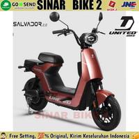 Gambar Terbaru!! Sepeda Motor Listrik United Salvador 2.0 600 Watt Electric Bike Original Part - Merah dari Royal Clasik Part undefined 3 Tokopedia
