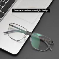 Gambar Germany Screwless Men Glasses Frames Ultra-light Business Rectangle Thin Rim Optical Eyeglasses Reading Eyewear Anti Blue Lense - Golden dari drena 19 undefined 2 Tokopedia