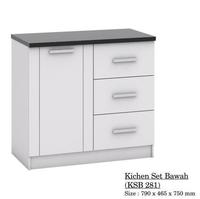 Gambar Ramya Furniture OR KSB 281 ( Kitchen Set Bawah 2 Pintu Pvc + 3 Laci ) dari Harmoni Sejahtera99 undefined 1 Tokopedia