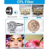 Gambar Lensa Kamera HP Smartphone Macro Lens Clip 10X CPL Filter APL-HB100CPL Lensa Wide Tambahan Full Cinematic Untuk External Handycam Holder Bokeh Eks IH Hitam - Hitam dari aryajuliansyahtoko undefined 2 Tokopedia